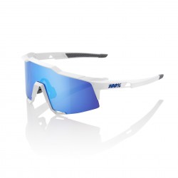 100% S3 Sunglasses - Matte White/HiPER Blue