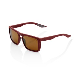 100% Blake Sunglasses - Soft Tact Crimson/Bronze
