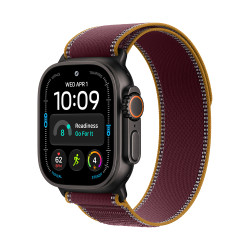 Apple Watch Ultra 4 GPS + Cellular 49mm Black Titanium Case with Burgundy Trail Loop