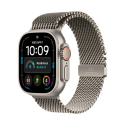 Apple Watch Ultra 4 GPS + Cellular 49mm Natural Titanium Case with Natural Titanium Milanese Loop
