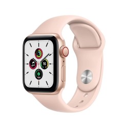 Apple Watch SE GPS + Cellular, 40mm Gold Aluminium Case with Pink Sand Sport Band