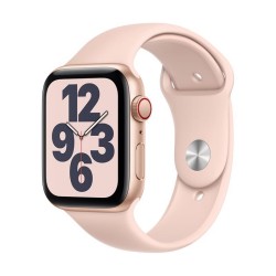 Apple Watch SE GPS + Cellular, 44mm Gold Aluminium Case with Pink Sand Sport Band