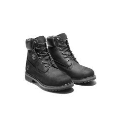 Timberland Women's 6-inch Premium Waterproof Boot - Black Nubuck - Size 8