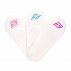 Skechers 3 Pack Microfiber Liner Socks Womens - 9-11 White Bright